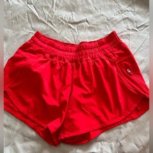 lululemon. tracker shorts. size 6. Red. Like new.